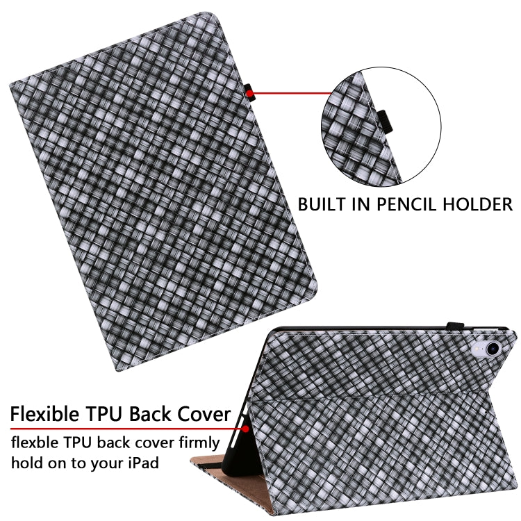For Amazon Kindle Fire HD8 Color Weave Leather Tablet Case with Holder