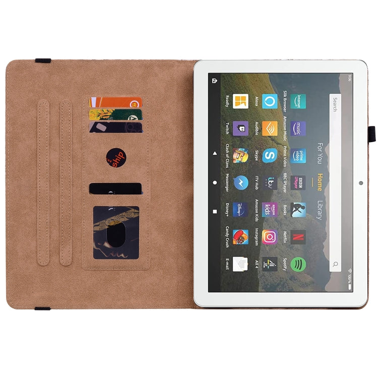 For Amazon Kindle Fire HD8 Color Weave Leather Tablet Case with Holder