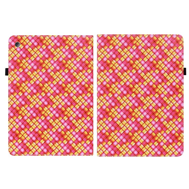 For Amazon Kindle Fire HD8 Color Weave Leather Tablet Case with Holder