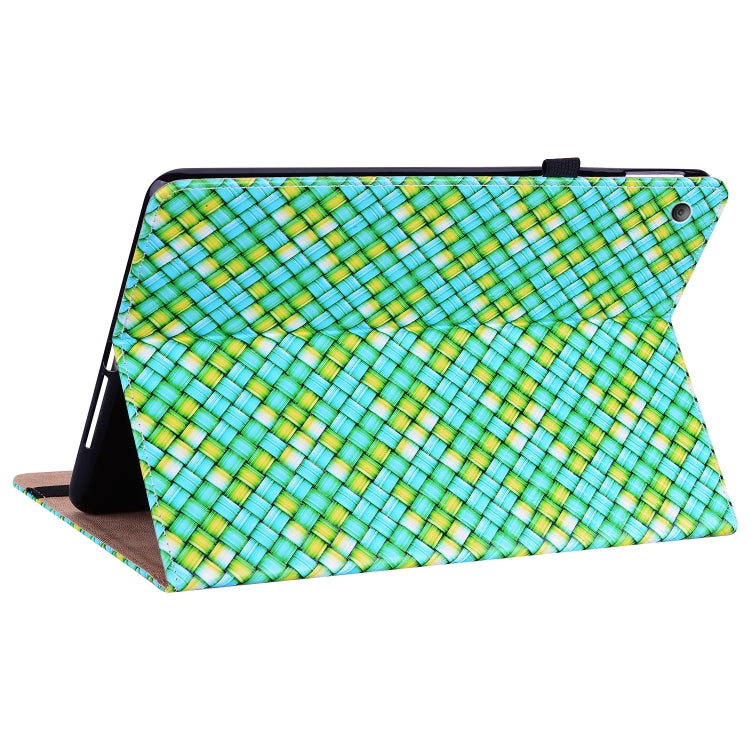 For Amazon Kindle Fire HD8 Color Weave Leather Tablet Case with Holder