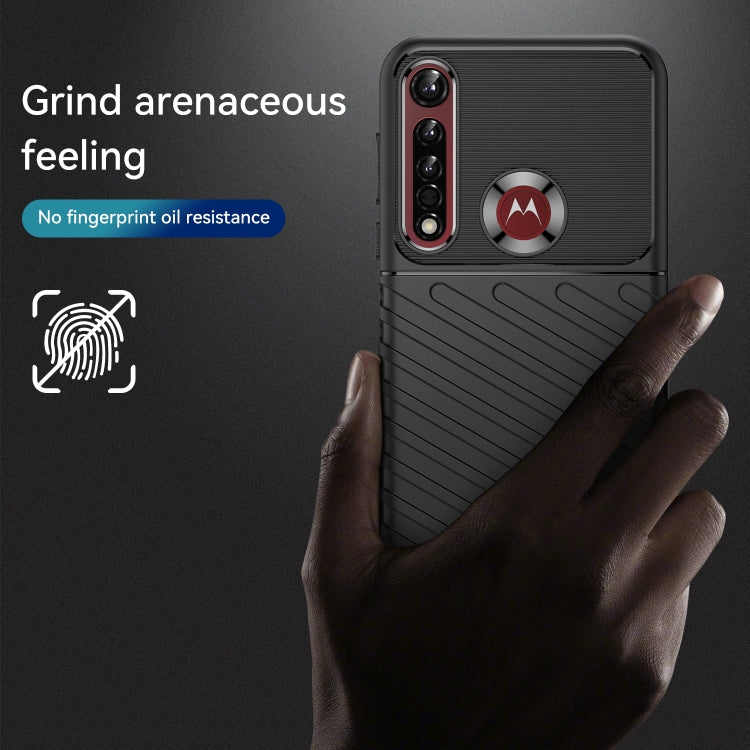 For Motorola One Vision Plus Thunderbolt Shockproof TPU Protective Soft Phone Case