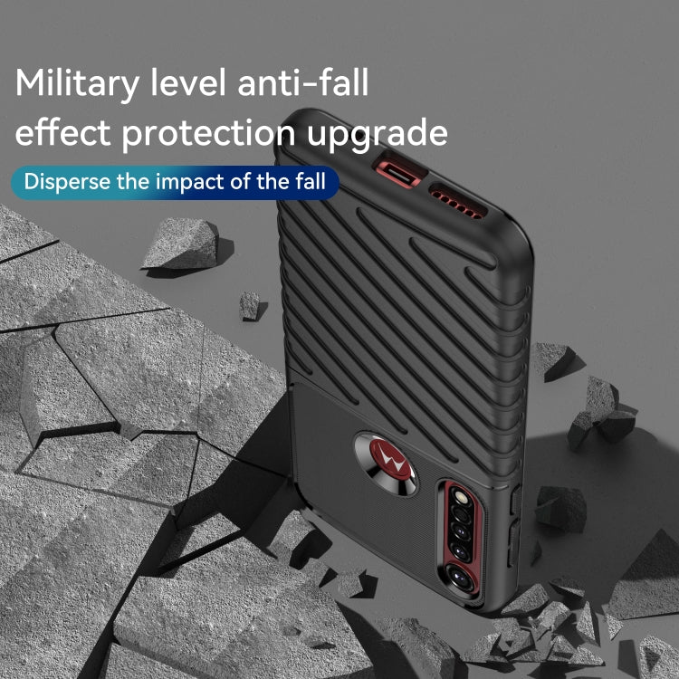For Motorola One Vision Plus Thunderbolt Shockproof TPU Protective Soft Phone Case