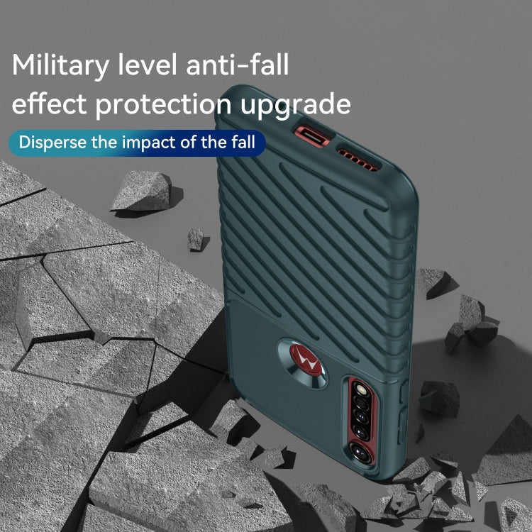 For Motorola One Vision Plus Thunderbolt Shockproof TPU Protective Soft Phone Case