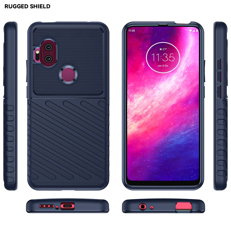 For Motorola One Hyper Thunderbolt Shockproof TPU Protective Soft Phone Case(Blue)