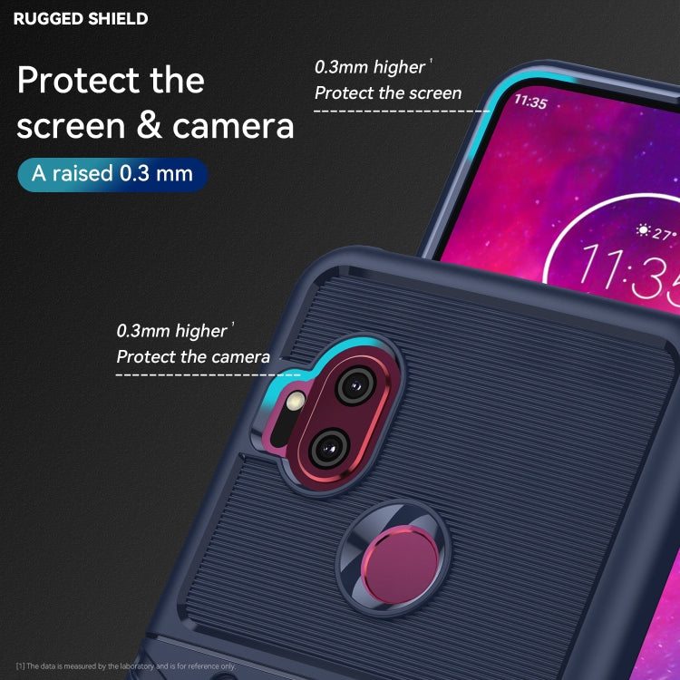 For Motorola One Hyper Thunderbolt Shockproof TPU Protective Soft Phone Case(Blue)