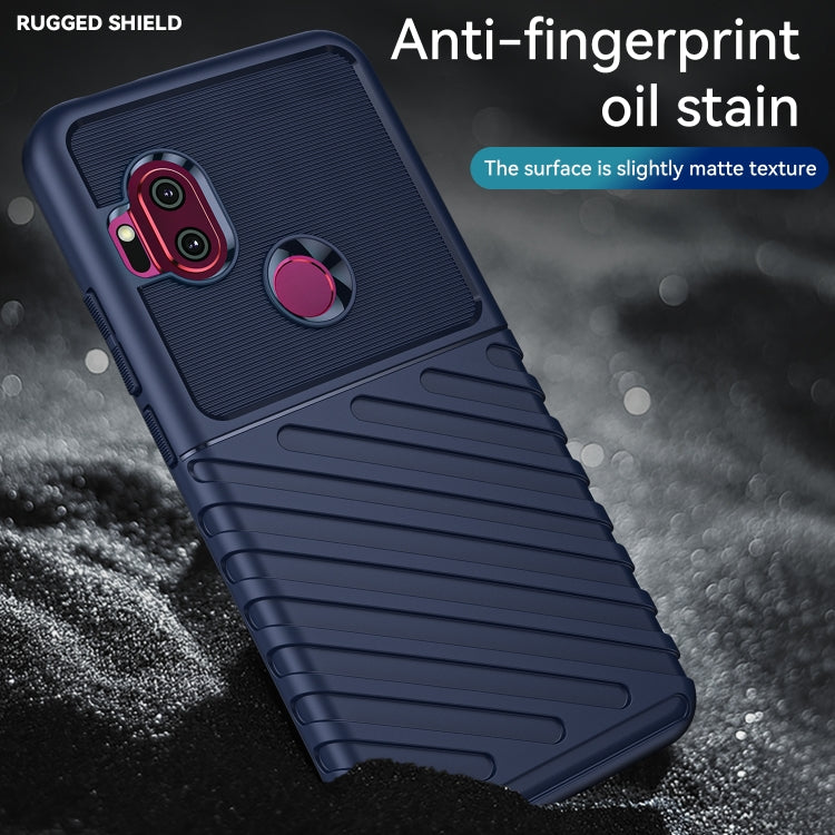 For Motorola One Hyper Thunderbolt Shockproof TPU Protective Soft Phone Case(Blue)