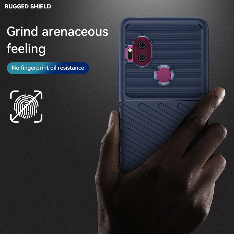 For Motorola One Hyper Thunderbolt Shockproof TPU Protective Soft Phone Case(Blue)