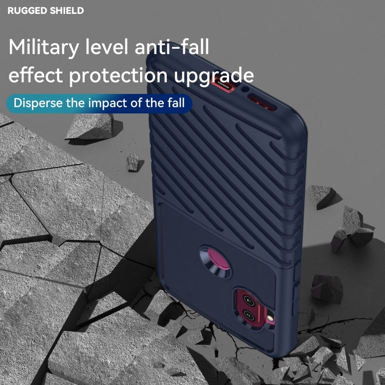 For Motorola One Hyper Thunderbolt Shockproof TPU Protective Soft Phone Case(Blue)
