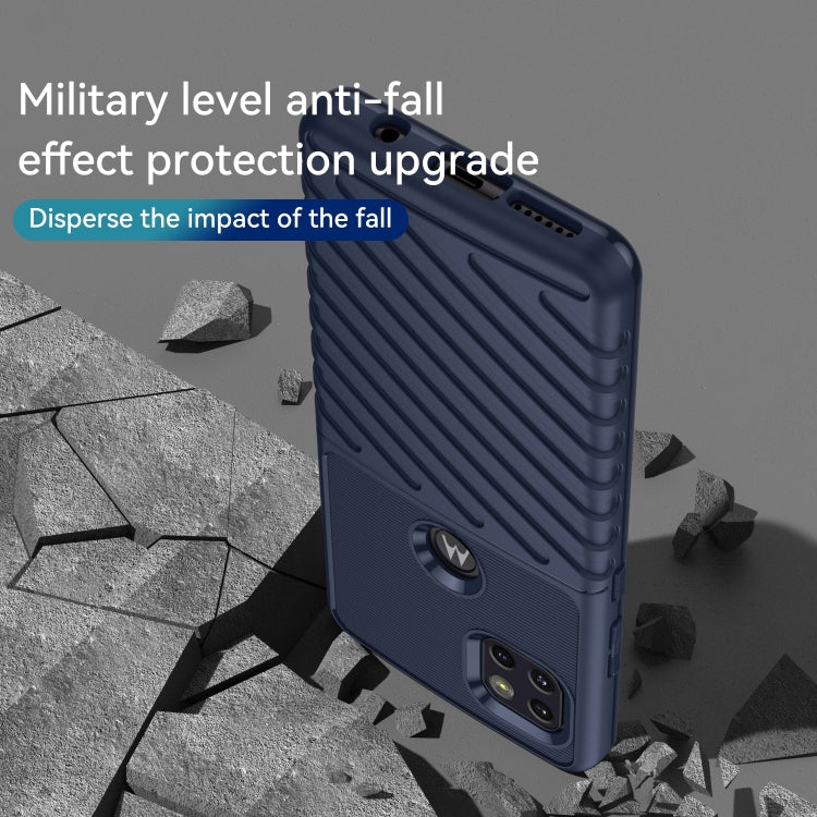 For Motorola Moto G 5G Thunderbolt Shockproof TPU Protective Soft Phone Case(Blue)