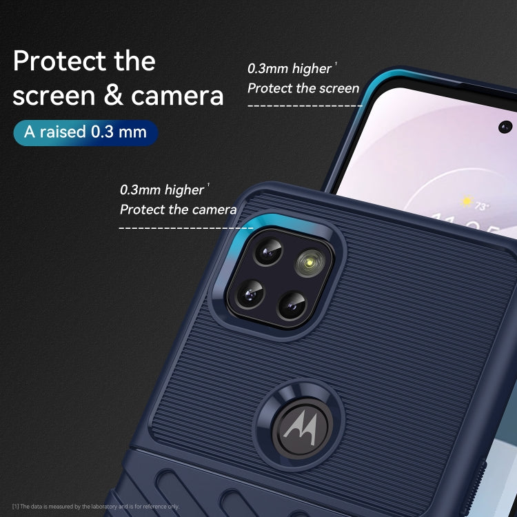 For Motorola Moto G 5G Thunderbolt Shockproof TPU Protective Soft Phone Case(Blue)