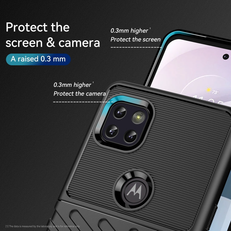 For Motorola Moto One 5G Ace / One 5G UW Ace Thunderbolt Shockproof TPU Protective Soft Phone Case(Black)