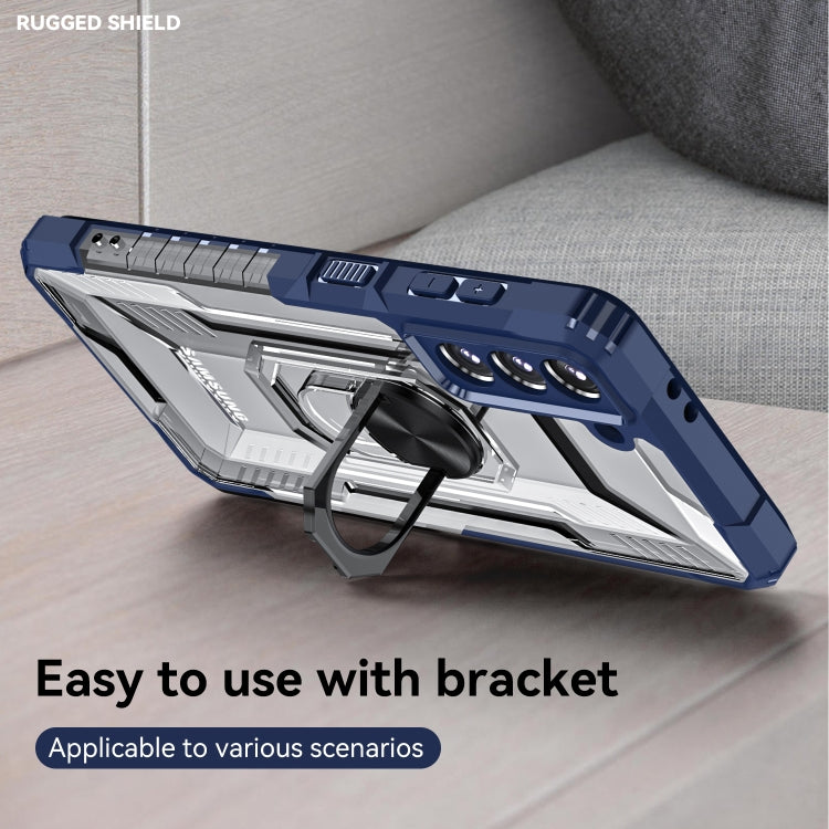 For Samsung Galaxy S21 5G PC + TPU Shockproof Phone Case with Metal Ring Holder