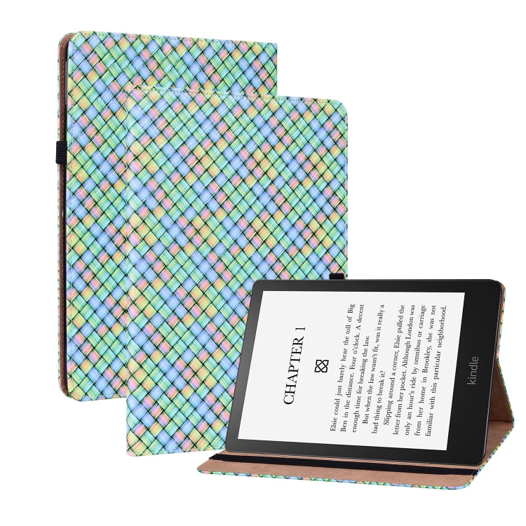 For Amazon Kindle Paperwhite 5 Color Weave Smart Leather Tablet Case