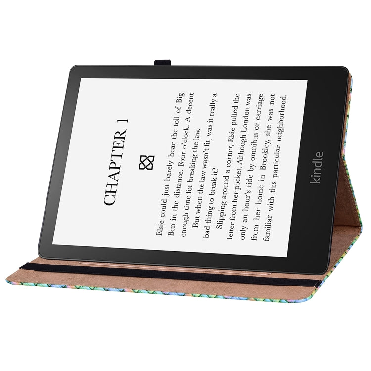 For Amazon Kindle Paperwhite 5 Color Weave Smart Leather Tablet Case