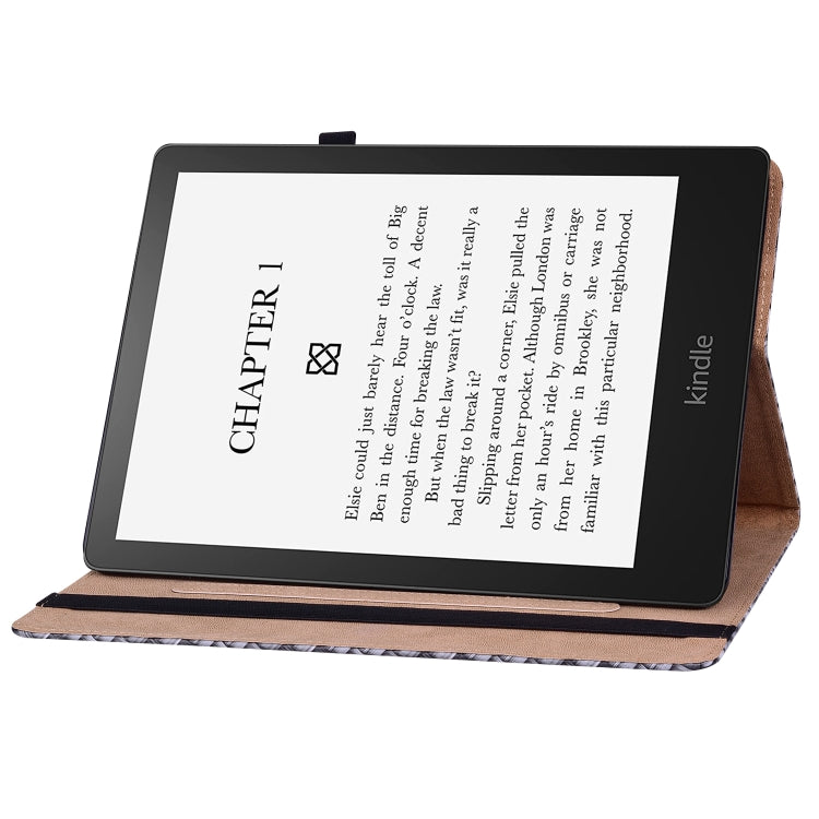 For Amazon Kindle Paperwhite 5 Color Weave Smart Leather Tablet Case