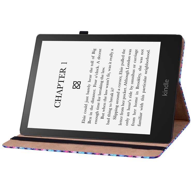 For Amazon Kindle Paperwhite 5 Color Weave Smart Leather Tablet Case