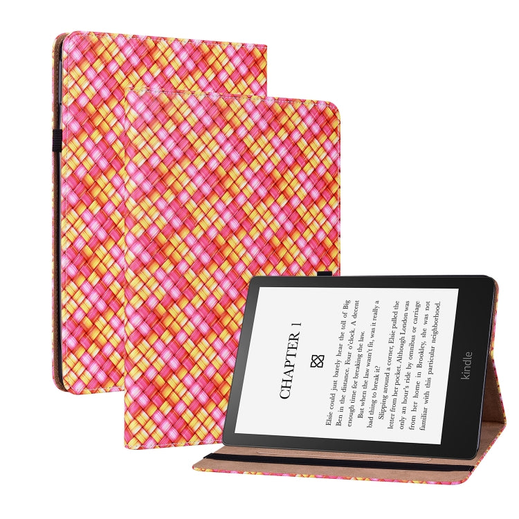For Amazon Kindle Paperwhite 5 Color Weave Smart Leather Tablet Case
