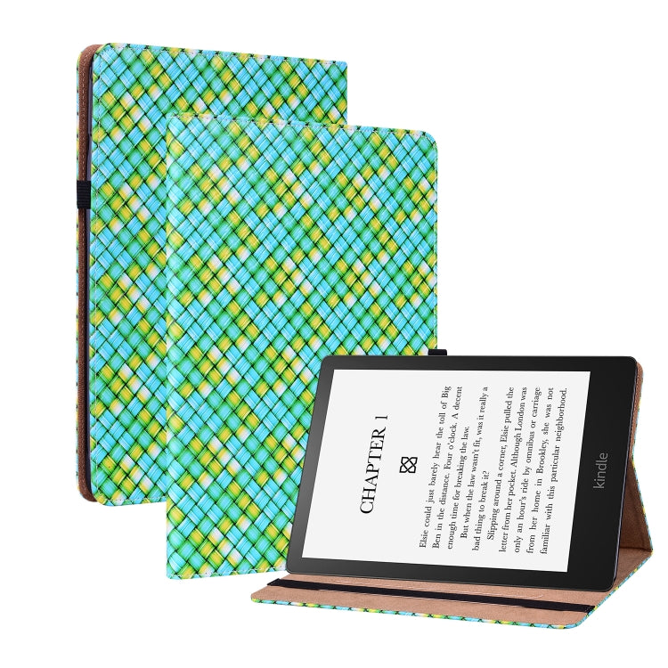 For Amazon Kindle Paperwhite 5 Color Weave Smart Leather Tablet Case