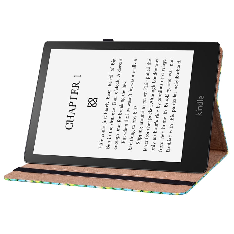 For Amazon Kindle Paperwhite 5 Color Weave Smart Leather Tablet Case