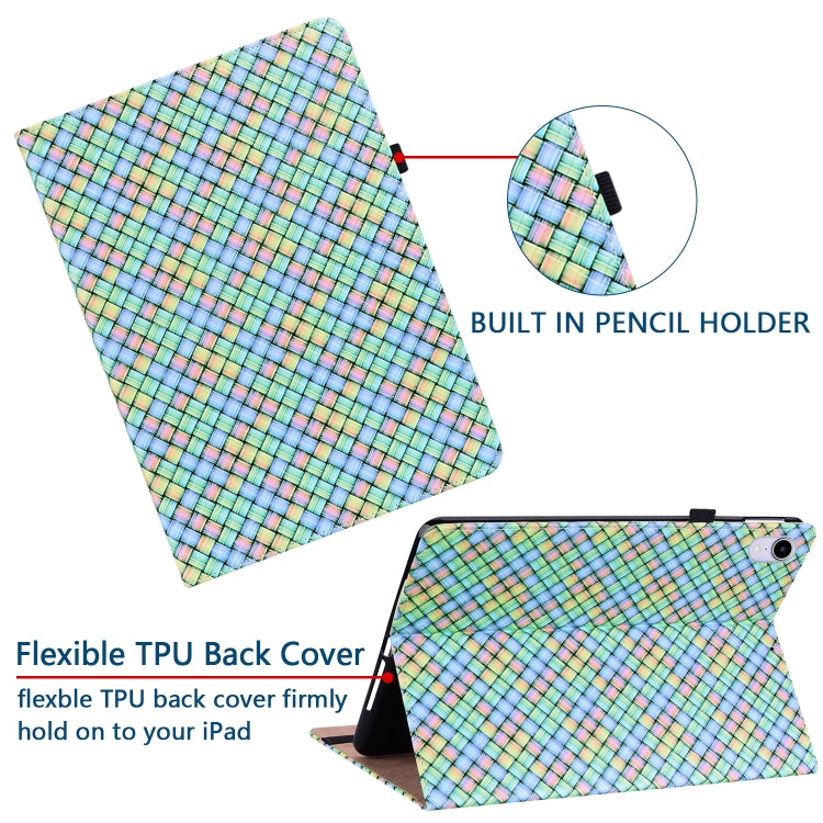 For Amazon Kindle Fire HD8 2020 Color Weave Smart Leather Tablet Case