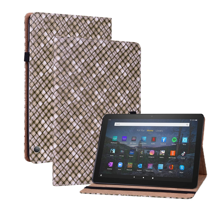 For Amazon Kindle Fire HD8 2020 Color Weave Smart Leather Tablet Case