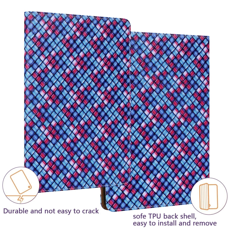 For Amazon Kindle Fire HD8 2020 Color Weave Smart Leather Tablet Case