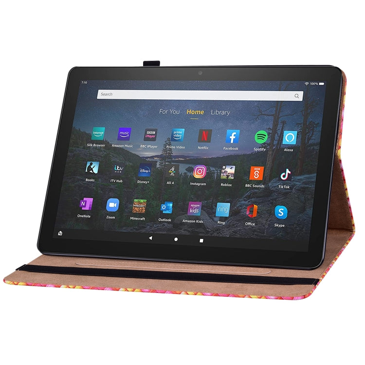 For Amazon Kindle Fire HD8 2020 Color Weave Smart Leather Tablet Case