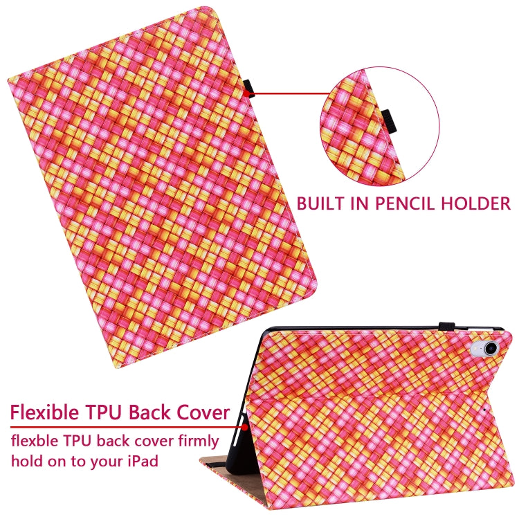For Amazon Kindle Fire HD8 2020 Color Weave Smart Leather Tablet Case