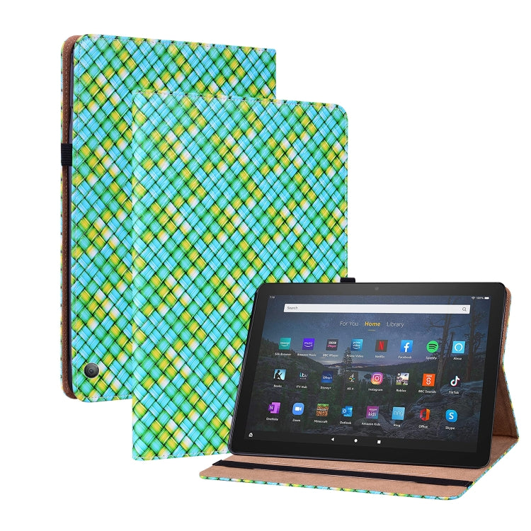 For Amazon Kindle Fire HD8 2020 Color Weave Smart Leather Tablet Case