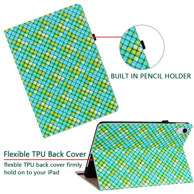 For Amazon Kindle Fire HD8 2020 Color Weave Smart Leather Tablet Case