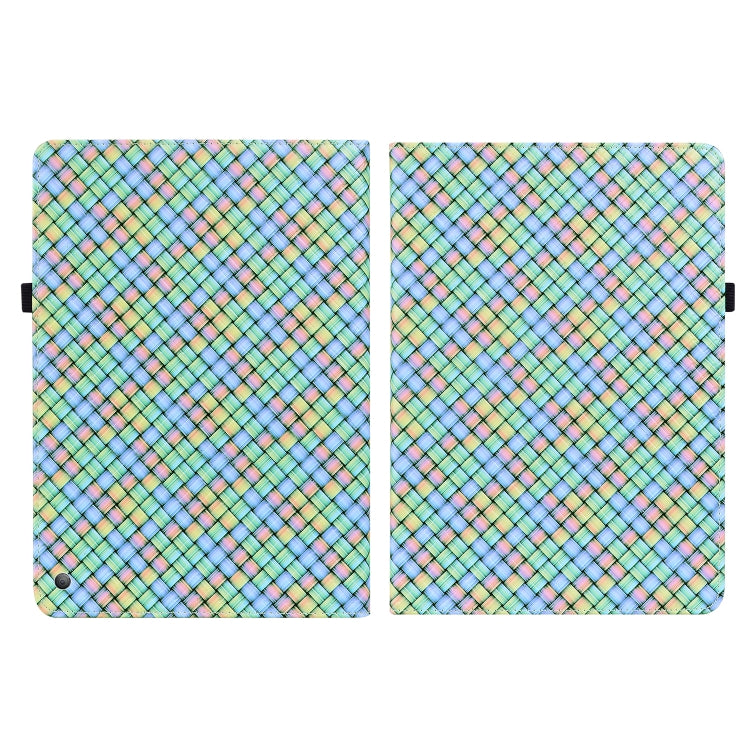 For Amazon Kindle Fire HD10 2021/HD10 Plus 2021 Color Weave Smart Leather Tablet Case
