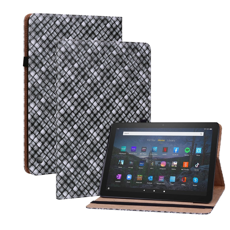 For Amazon Kindle Fire HD10 2021/HD10 Plus 2021 Color Weave Smart Leather Tablet Case