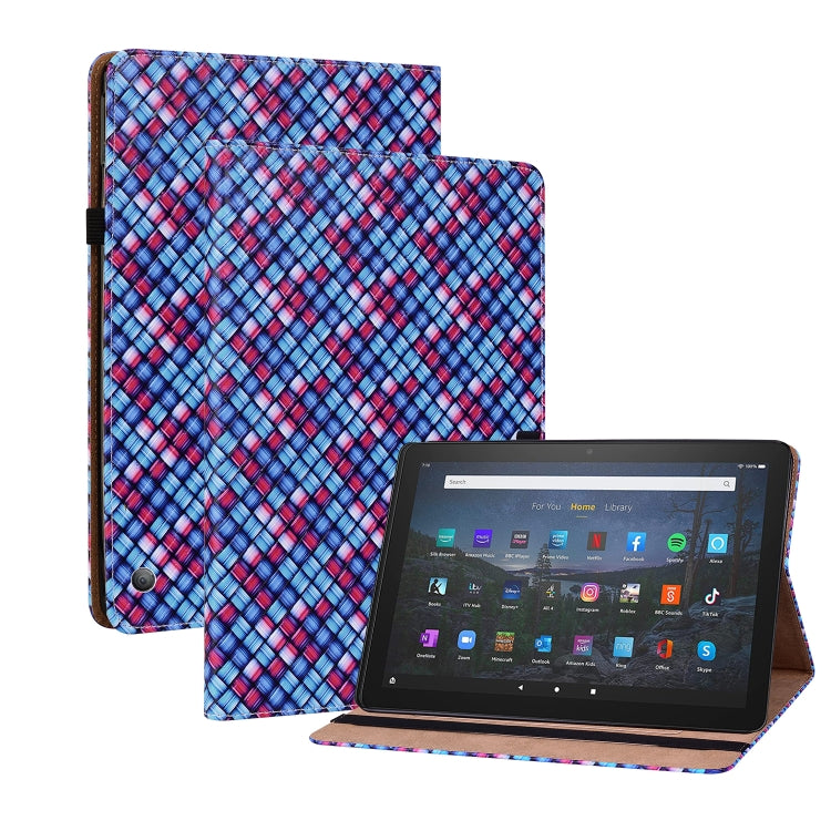 For Amazon Kindle Fire HD10 2021/HD10 Plus 2021 Color Weave Smart Leather Tablet Case
