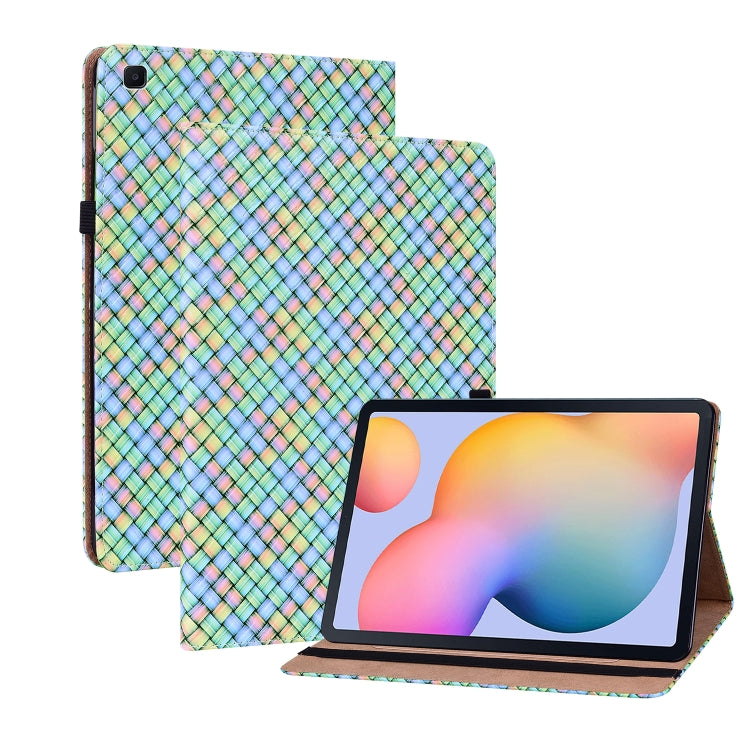 For Samsung Galaxy Tab S6 Lite Color Weave Smart Leather Tablet Case