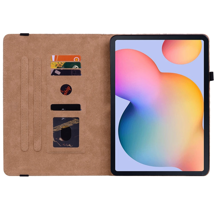 For Samsung Galaxy Tab S6 Lite Color Weave Smart Leather Tablet Case