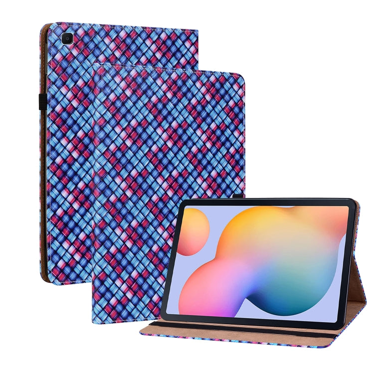 For Samsung Galaxy Tab S6 Lite Color Weave Smart Leather Tablet Case