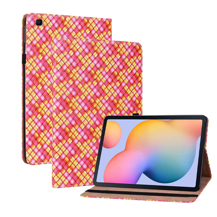 For Samsung Galaxy Tab S6 Lite Color Weave Smart Leather Tablet Case