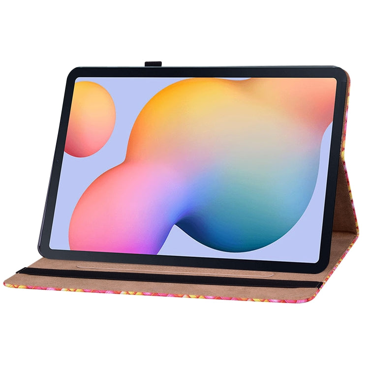 For Samsung Galaxy Tab S6 Lite Color Weave Smart Leather Tablet Case
