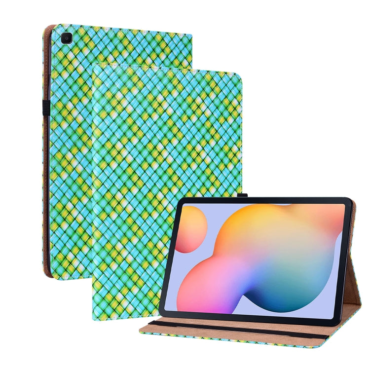 For Samsung Galaxy Tab S6 Lite Color Weave Smart Leather Tablet Case