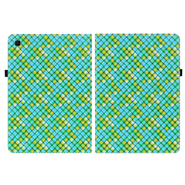 For Samsung Galaxy Tab S6 Lite Color Weave Smart Leather Tablet Case
