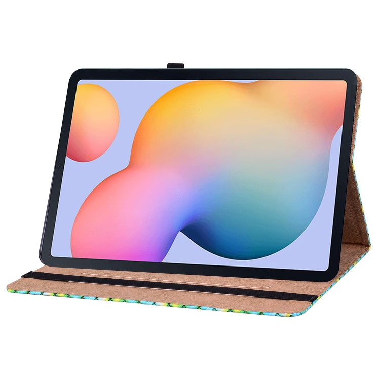 For Samsung Galaxy Tab S6 Lite Color Weave Smart Leather Tablet Case