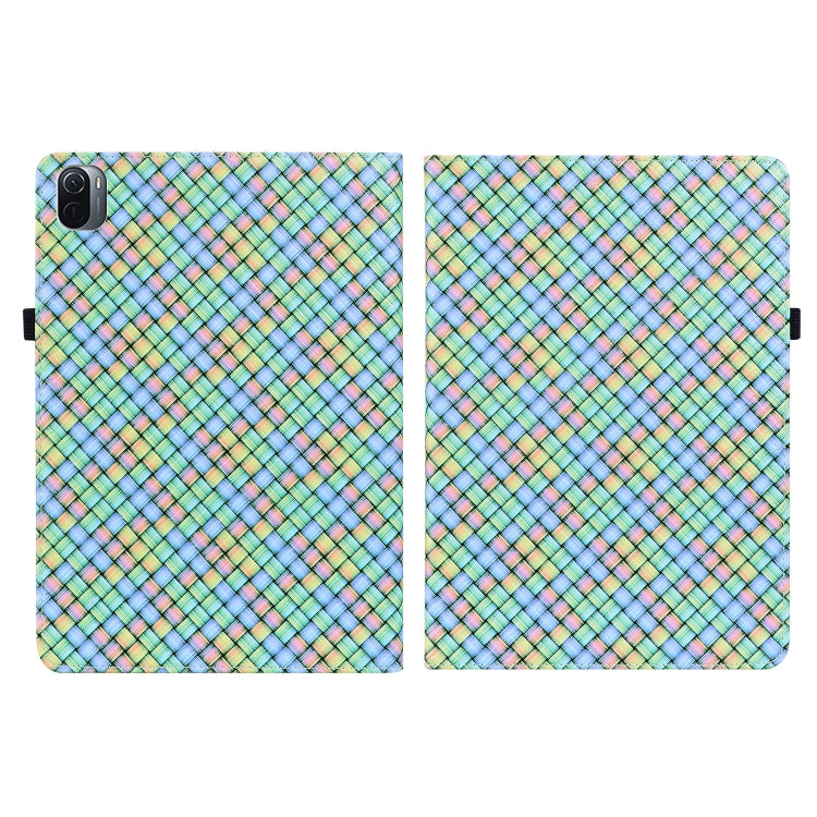 For Xiaomi Pad 5 / 5 Pro Color Weave Smart Leather Tablet Case