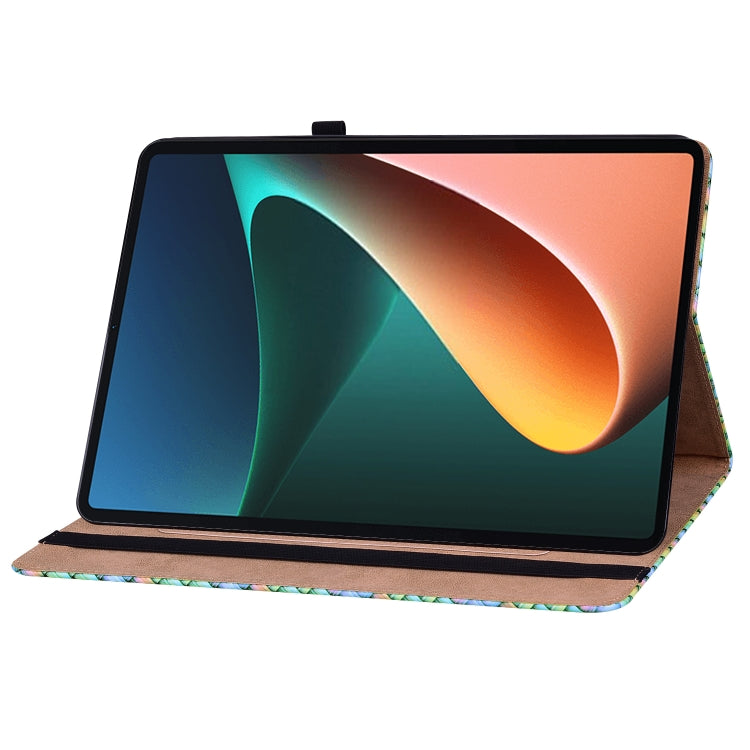 For Xiaomi Pad 5 / 5 Pro Color Weave Smart Leather Tablet Case