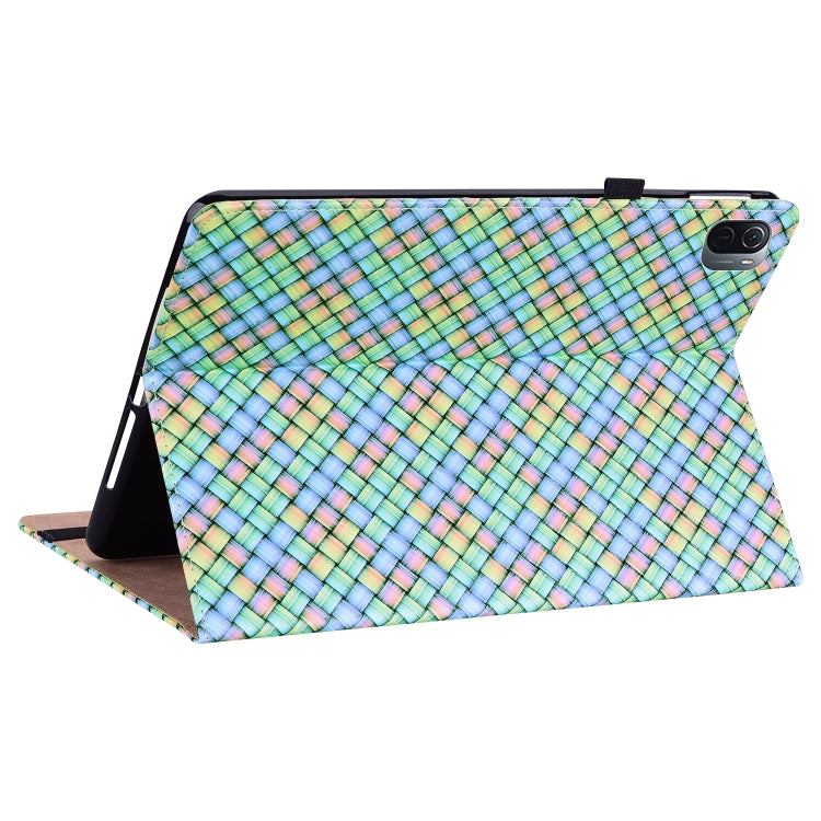 For Xiaomi Pad 5 / 5 Pro Color Weave Smart Leather Tablet Case