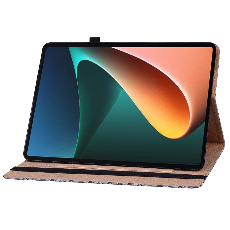 For Xiaomi Pad 5 / 5 Pro Color Weave Smart Leather Tablet Case