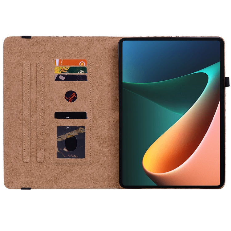 For Xiaomi Pad 5 / 5 Pro Color Weave Smart Leather Tablet Case