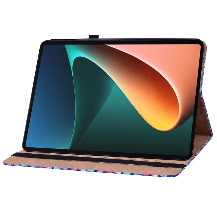 For Xiaomi Pad 5 / 5 Pro Color Weave Smart Leather Tablet Case