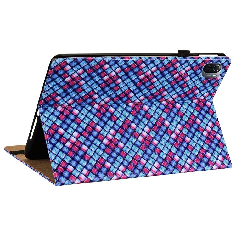 For Xiaomi Pad 5 / 5 Pro Color Weave Smart Leather Tablet Case
