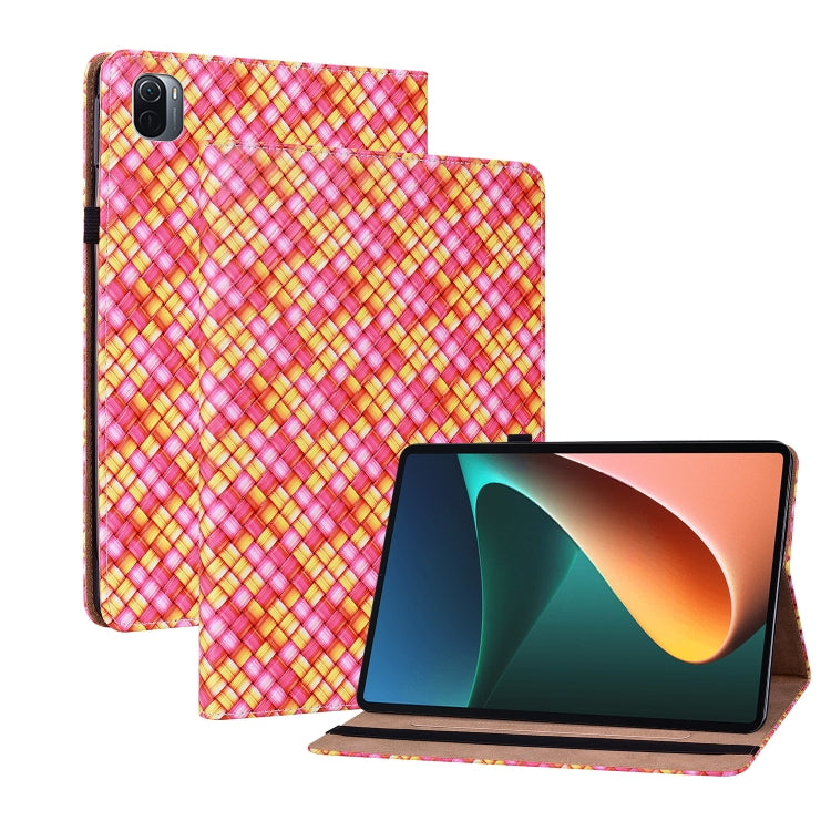 For Xiaomi Pad 5 / 5 Pro Color Weave Smart Leather Tablet Case