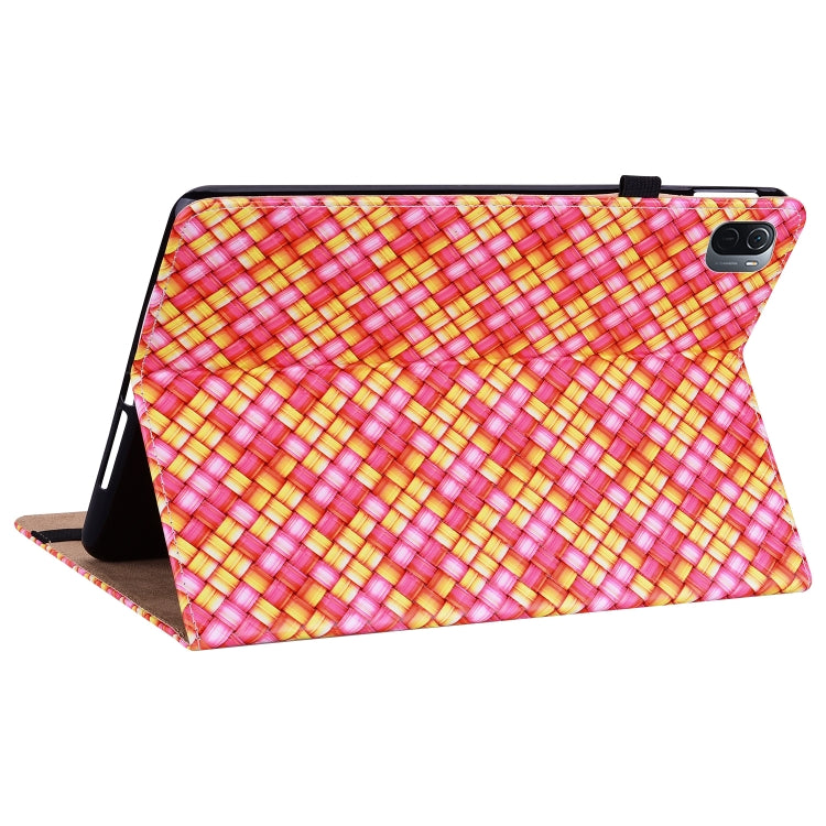 For Xiaomi Pad 5 / 5 Pro Color Weave Smart Leather Tablet Case